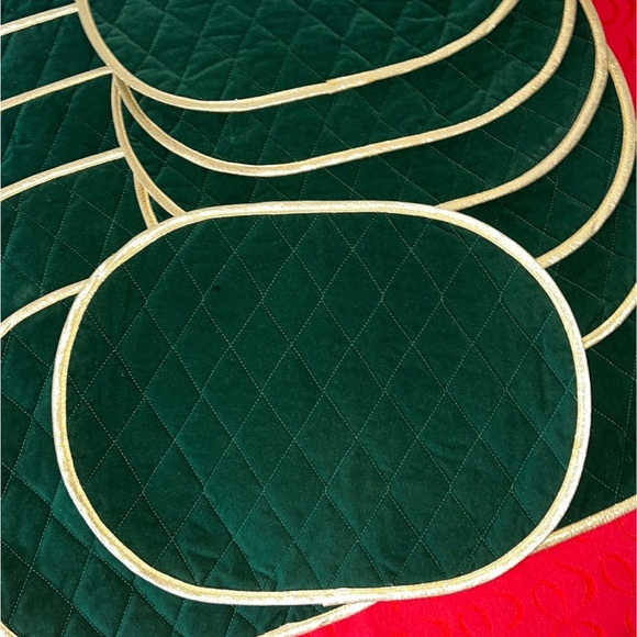 Bloomingdale's Dining 2 Emerald Green With Gold Trim Diamond